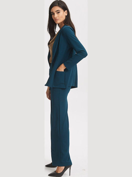 Boutique Women's Crepe Blazer Blue