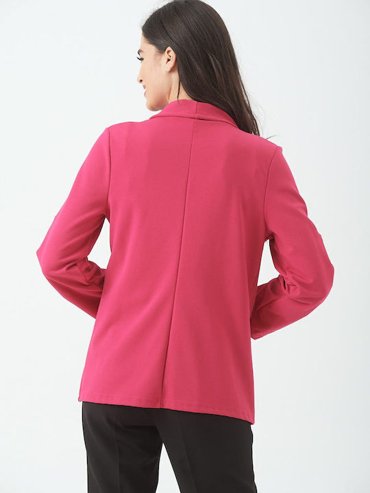 Boutique Women's Crepe Blazer Fuchsia