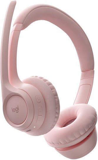Logitech Zone Drahtlos Auf dem Ohr Multimedia-Headsets mit Mikrofon und Verbindung USB-C / Bluetooth in Rosa Farbe