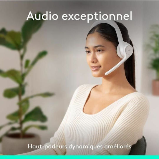 Logitech Zone 300 Wireless On Ear Multimedia Headphone with Microphone Bluetooth White