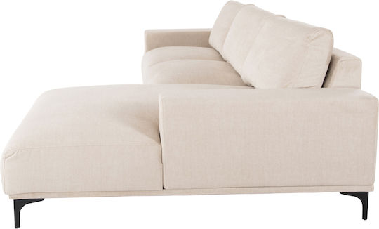 Noa Corner Couch with Right Corner Ecru 288x157x80 cm