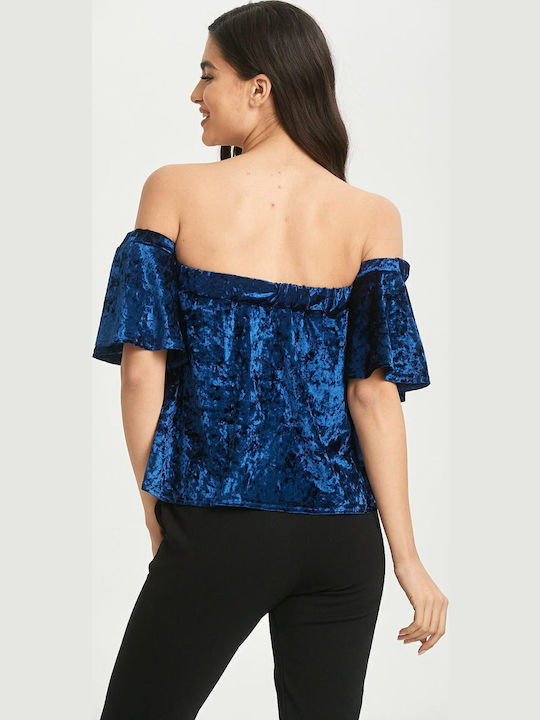 Γυναικεία Μπλούζα Strapless Μπλε
