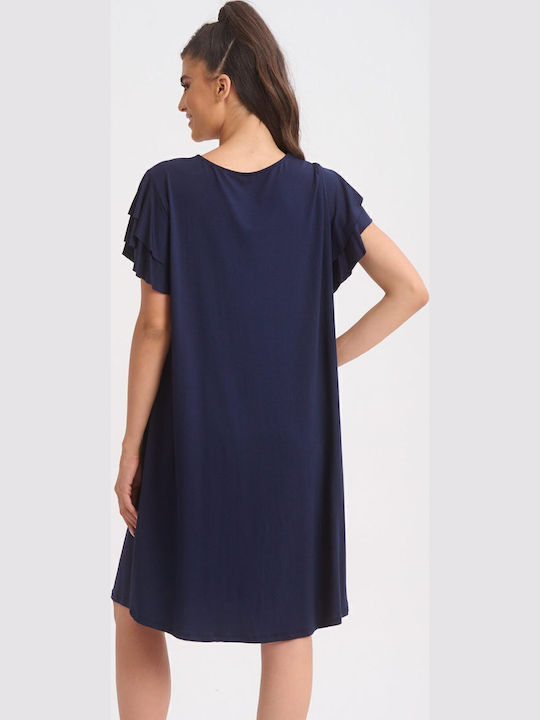 Summer Evening Dress Dark Blue