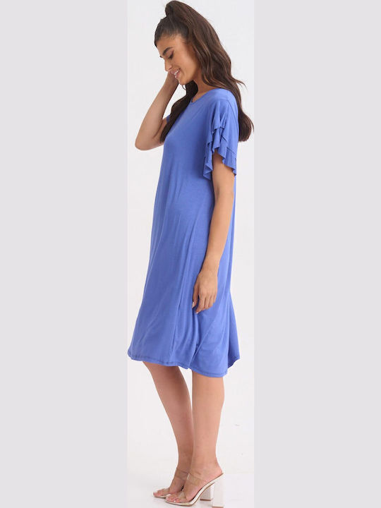 Summer Evening Dress Dark Blue