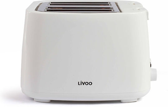 Livoo Prăjitor de pâine 2 sloturi 1500W Alb