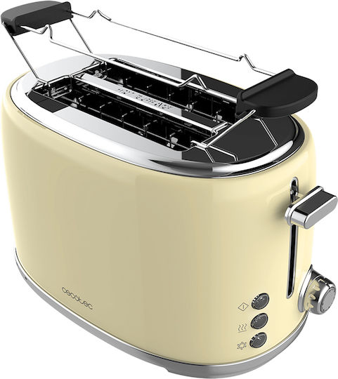 Cecotec Toast&Taste 1000 Retro Double Toaster 2 Schlitze 980W Beige