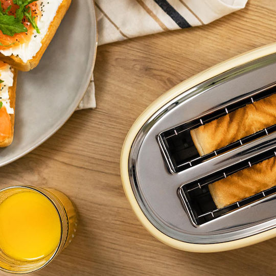Cecotec Toast&Taste 1000 Retro Double Toaster 2 Schlitze 980W Beige