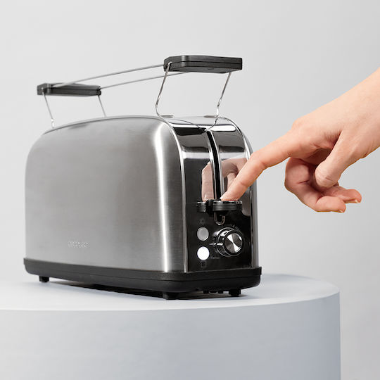 Cecotec Retro Φρυγανιέρα 2 Θέσεων 850W Inox