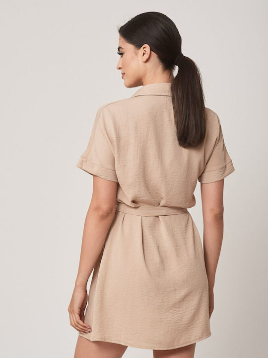 Mini Kleid Beige