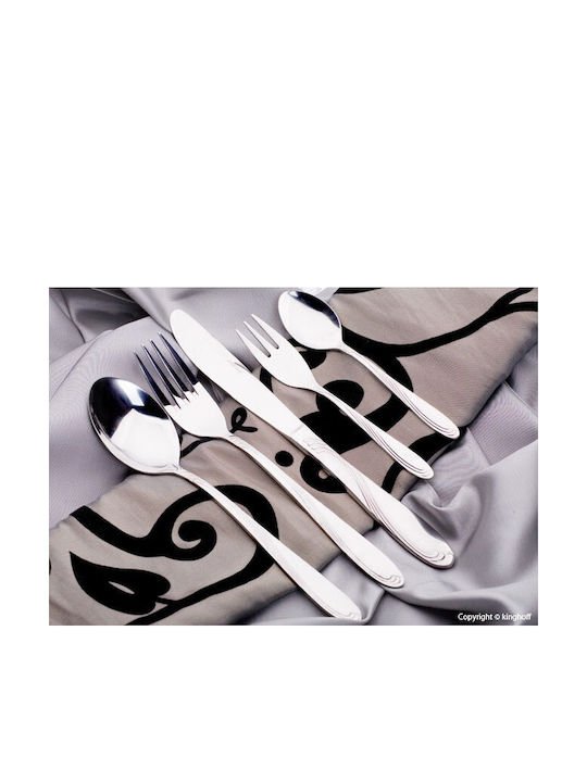 KING Hoff Σετ Μαχαιροπίρουνα Ανοξείδωτα Ασημί 72τμχ