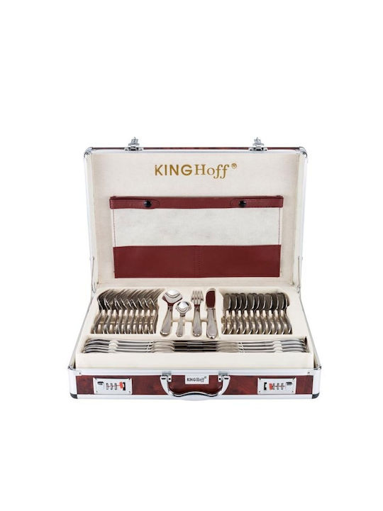 KING Hoff Cutlery Set Stainless Silver 72pcs