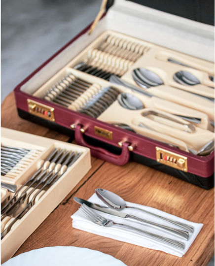 KING Hoff Besteckset Edelstahl Silber 72Stück