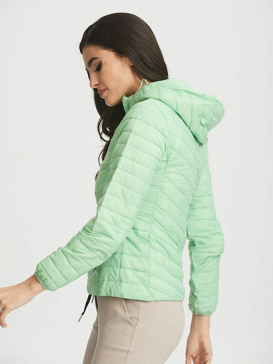 Kurz Damen Puffer Jacke für Winter Green