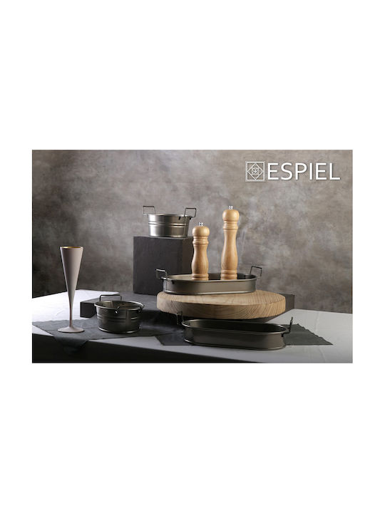 Espiel Manual Set Spice Mills made of Wood in Brown Color 21cm 4pcs