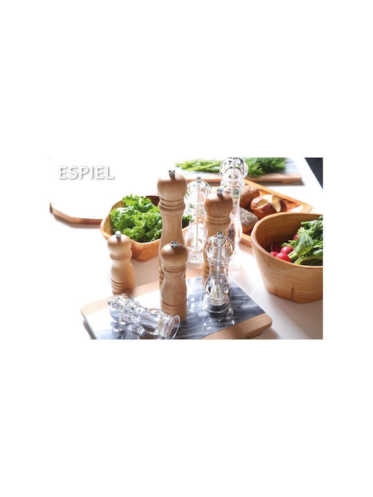 Espiel Manual Set Spice Mills made of Wood in Brown Color 16cm 1pcs