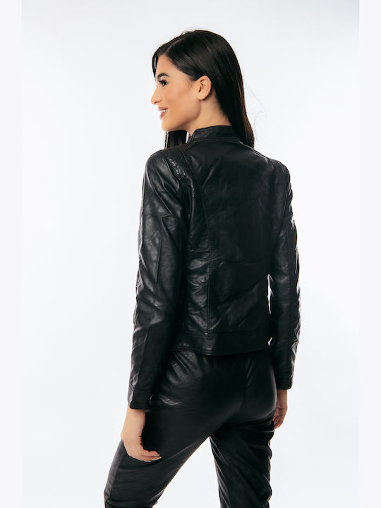 Γυναικείο Biker Jacket Μαύρο