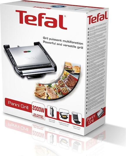 Tefal Inicio Grill Sandwich Maker pentru for 2 Sandwiches Sandvișuri 2000W Gri