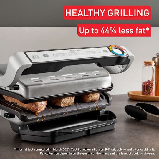 Tefal Optigrill Upgrade + Tong Sus Sandwich Maker Grill with Removable Plates 2000W Inox