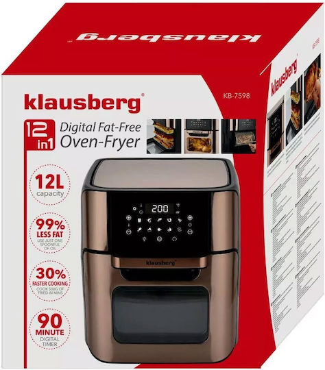 Klausberg Friteuză cu aer 12lt Cupru KB-7598