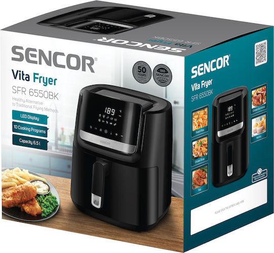 Sencor Friteuză cu aer cu Wi-Fi 6.5lt Negru SFR 6550BK