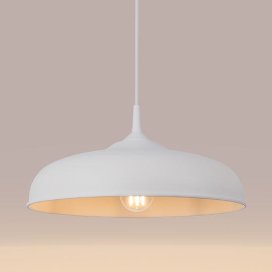 Sollux Gina Pendant Light White with Socket E27 38cm