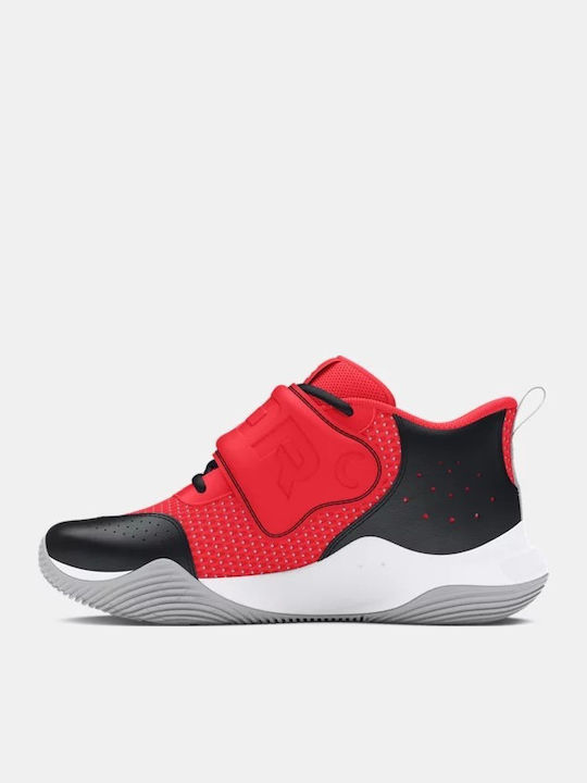 Zone BB 2 Kids Sports Shoes Basketball with Hoop & Loop Closure Red