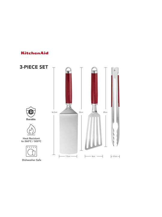 Kitchenaid Set von 3 BBQ-Werkzeugen KAG930OHERE