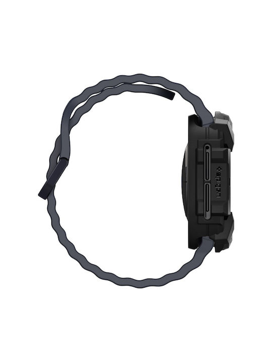 Spigen Rugged Armor Silicone Case in Black color for Samsung Galaxy Watch Ultra (47 mm)