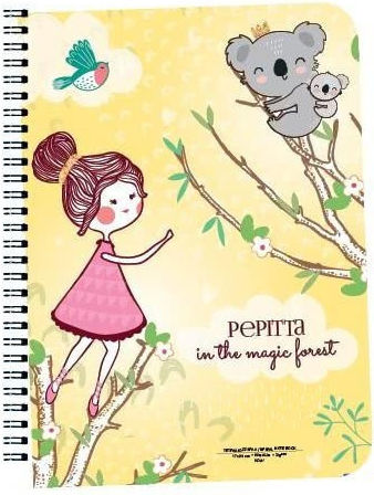 A&G Paper Spiral Notebook Ruled B5 90 Sheets 3 Subjects Umbrellas 1pcs