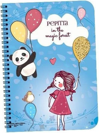 A&G Paper Spiral Notebook Ruled B5 90 Sheets 3 Subjects Umbrellas 1pcs