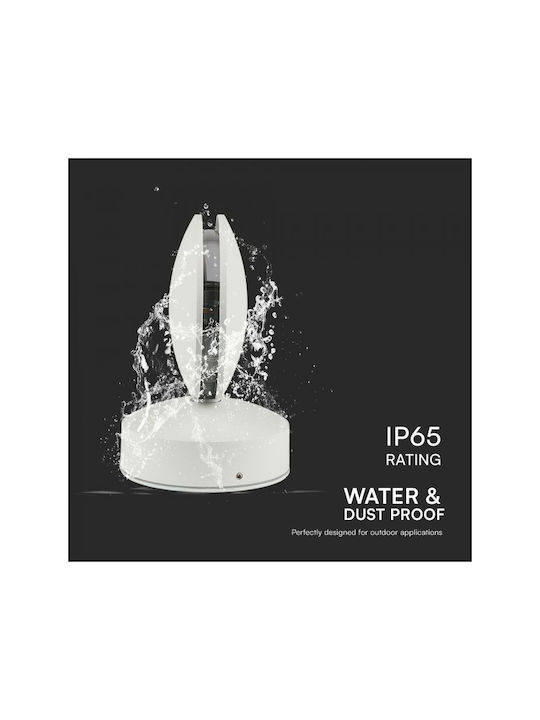 V-TAC Wall-Mounted Outdoor Light LED IP65 7W with Warm White Light 11x12x17εκ.