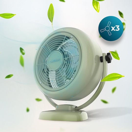 Cecotec EnergySilence 800 RetroDesk Ventilator De Masă 20W Diametru Ventilator 20cm Verde