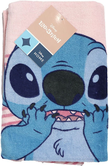 Disney Stitch Παιδική Πετσέτα Θαλάσσης Ροζ 120x60εκ.