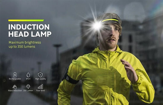 Keanos Φακός Κεφαλής LED με Μέγιστη Φωτεινότητα 350lm Atlantic Simple