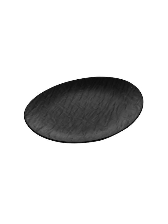 Viosarp Plate Shallow Oval made of Melamine Gray 35.5x35.5cm