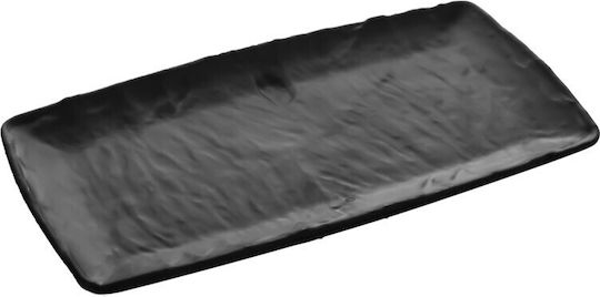 Viosarp Teller Untiefe Rechteckig aus Melamin Schwarz 32.5x17.8cm