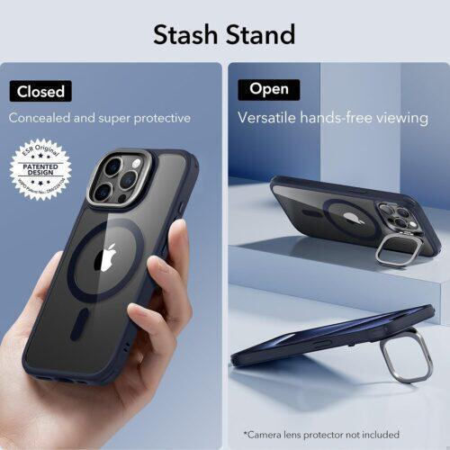 ESR Classic Hybrid Back Cover Silicon Albastru (iPhone 15 Pro)