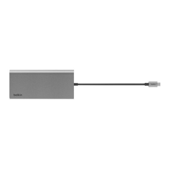 Belkin Connect USB-C Docking Station mit HDMI 4K PD Ethernet und Verbindung 2 Monitore Gray