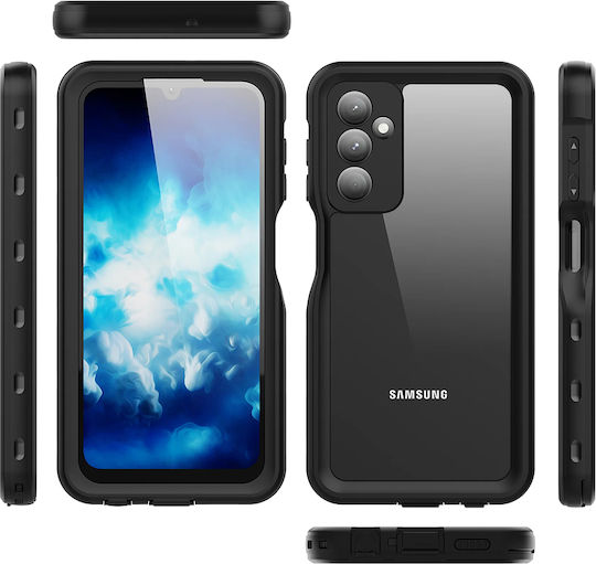 Shellbox Umschlag Rückseite Silikon Wasserdicht Schwarz (Galaxy A25 5G)