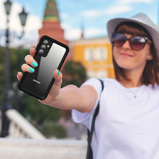 Shellbox Umschlag Rückseite Silikon Wasserdicht Schwarz (Galaxy A25 5G)