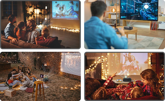 Mini Projector LCD με Ενσωματωμένα Ηχεία