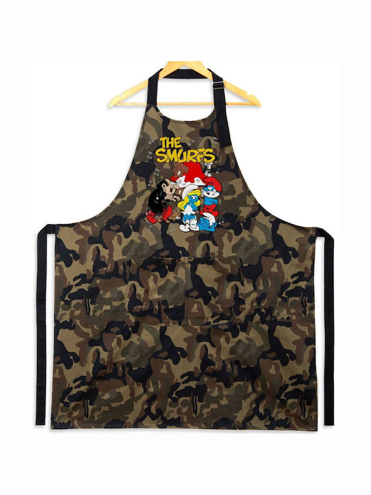 Koupakoupa Τα Στρουμφάκια Küchenschürze Braun 31.5x20cm KP_17723_apron-army 1Stück