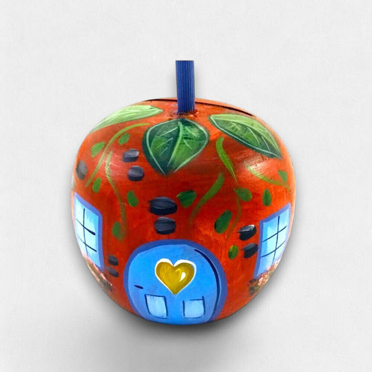 Artifact Money Box Wooden Multicolored 12x12x14cm