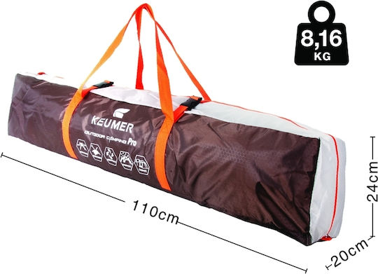 Keumer Σκηνή Camping Γκρι για 3 Άτομα