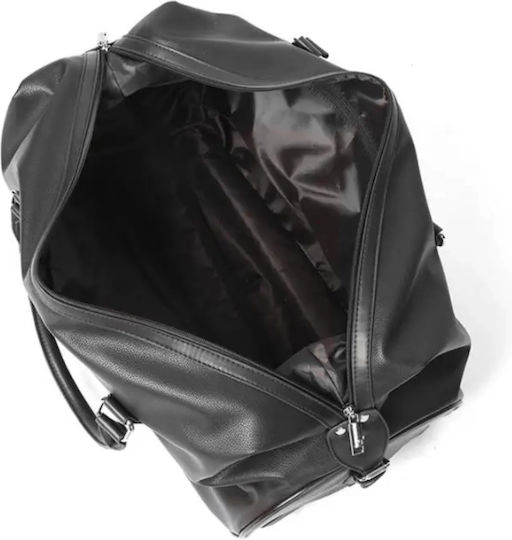 Quasar Duffle Сак Вояж 40лт Черен с колела от Изкуствена кожа Д52xШ27xВ28см.