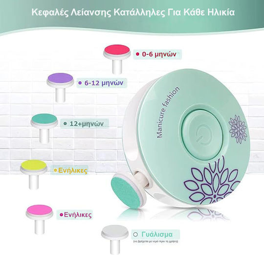 Baby Nail File Ηλεκτρική Turquoise 1pcs