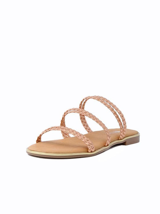 Blondie Women's Flat Sandals in Gold Color