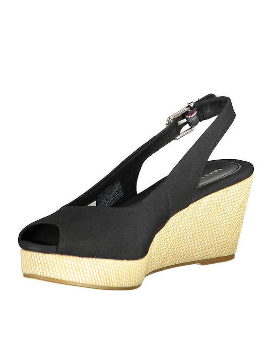 Women's Ankle Strap Platforms Black