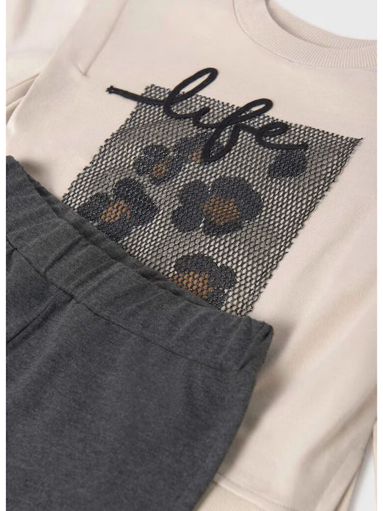 Kinder-Set mit Leggings Winter 2Stück Beige/Grey Life