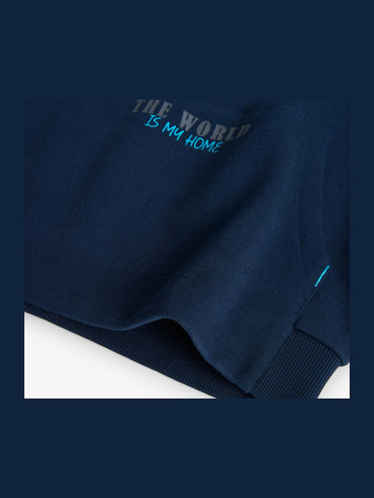 Kids Sweatshirt with Hood and Pockets Blue